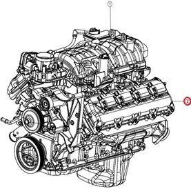5.7 V8 Hemi MDS VVT Long Block 68409357AA