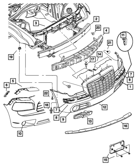 Front Fascia - Mopar (4805773AD)