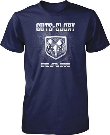 RAM t-shirt, Guts Glory navy. Merchandise Dodge Ram.