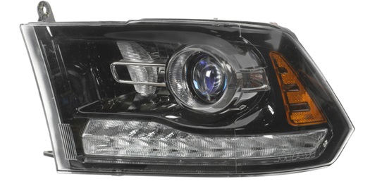 68276123ac.jpg Koplamp Links HIR zwart met chrome projector Mopar - Afbeelding 1