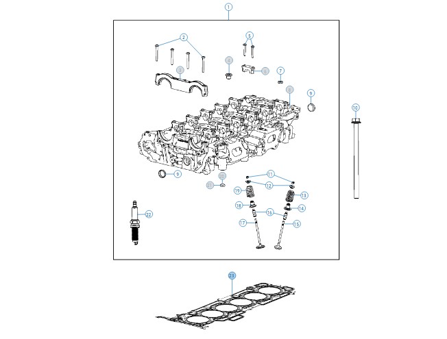 68419959AE Head Gasket (3,0L Hurricane) - 68419959AE - Afbeelding 1